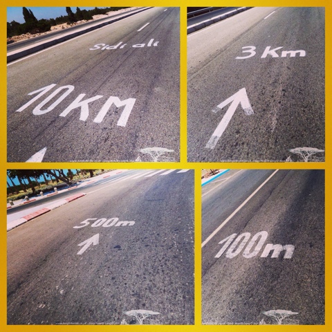 Tour Du Maroc road markings
