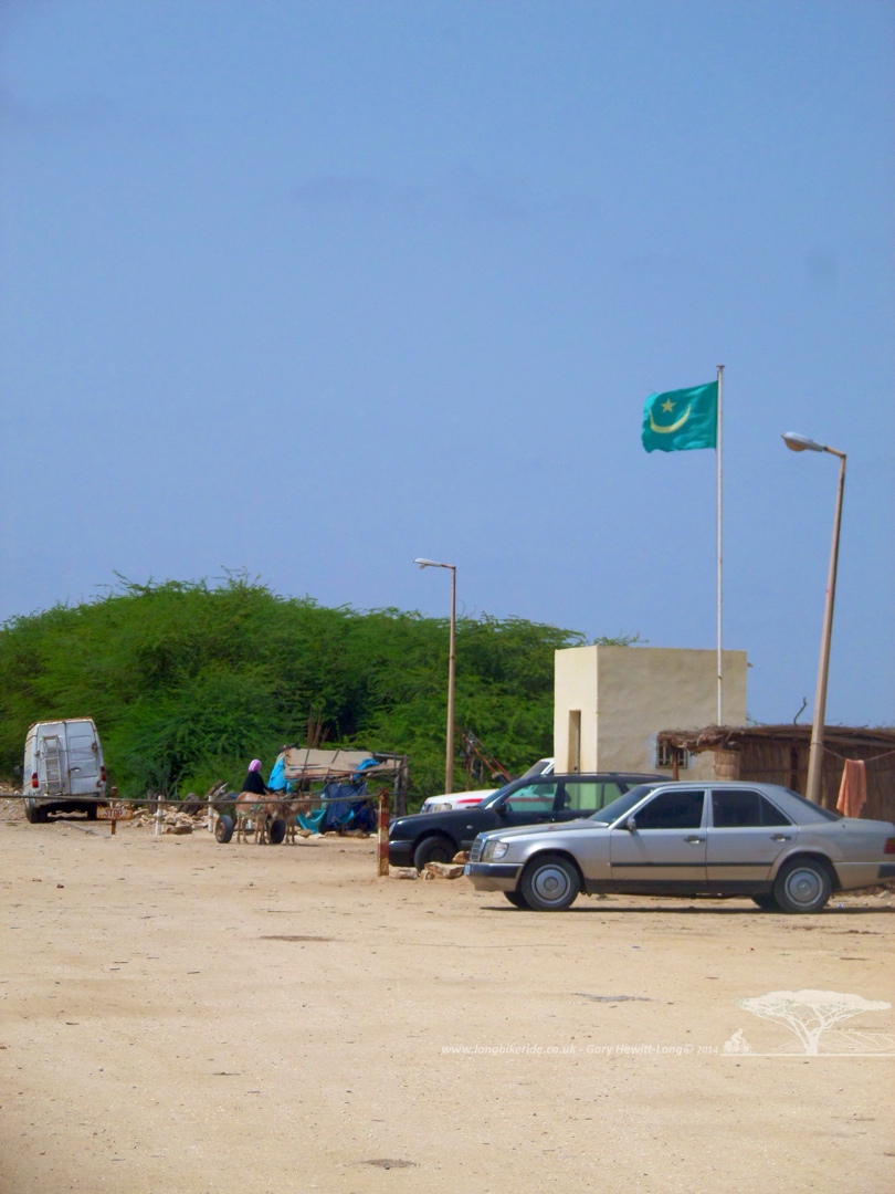 Border post at Diama