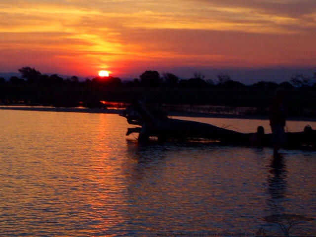 Sunset on the Zambezi River, Zambia