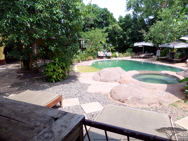 The pool at Jolly Boys backpackers, Livingstone, Backpackers