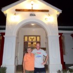 Shirley and I outside the Bedford Club, South Africa