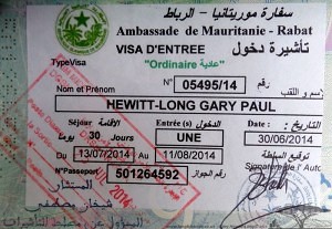 Mauritanian visa