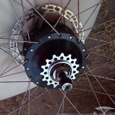 17 Tooth Sprocket off... 15 Tooth Sprocket on, should be able to pedal downhill now!