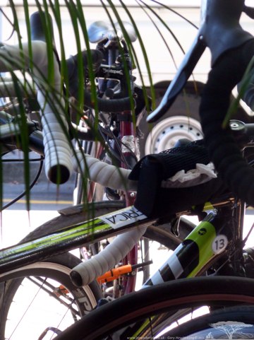 My bike behind some 'Proper Cyclist's Bikes