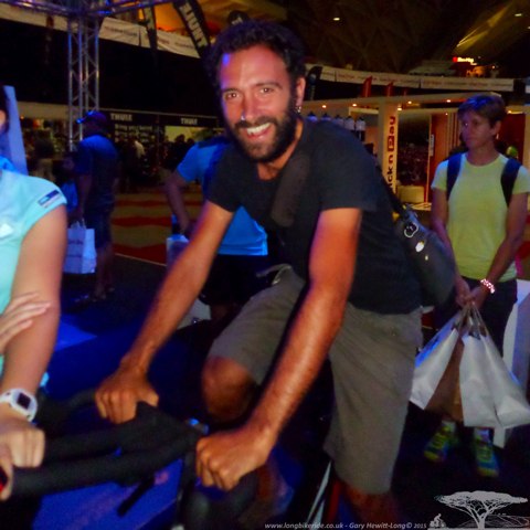 Down't let a cycling tourist on your Wattbike, they can pedal all day - Nico from Argentina