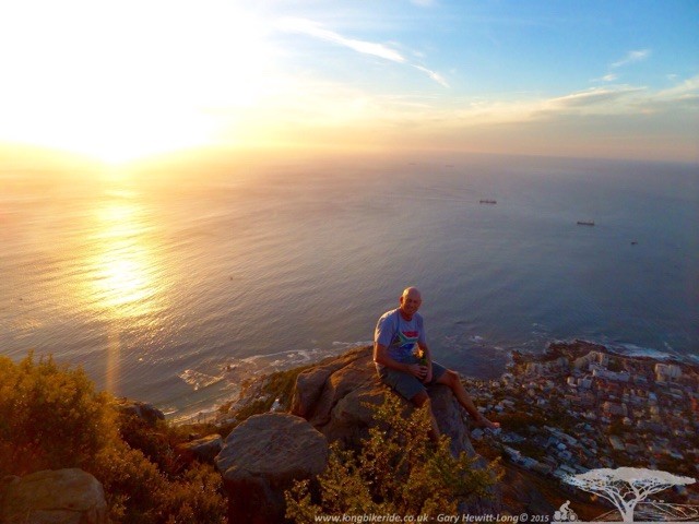 Sat on the top of Lions Head with a Sundowner